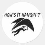 Cómo está planeador de caída de Hangin Pegatina Redonda