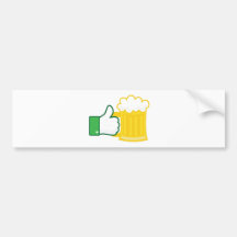 Como la cerveza etiqueta de parachoque