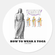Cómo llevar una toga (instrucciones de la ropa) pegatinas redondas
