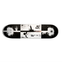 Como un sacador en la cara tabla de patinar