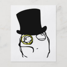 Como un sir Rage Face Meme Tarjetas Publicitarias