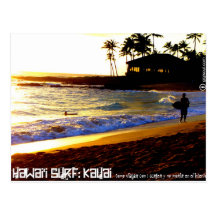 Como viajar con 1 surfer por Kauai Tarjeta Postal