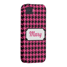 Compañero del caso del iPhone 4 de Houndstooth dur Vibe iPhone 4 Funda