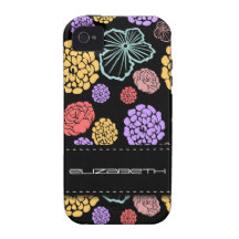 Compañero floral del caso del iPhone 4 de la sinfo Case-Mate iPhone 4 Fundas
