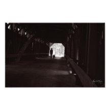 Compañeros en un puente cubierto - impresión de la fotografías  