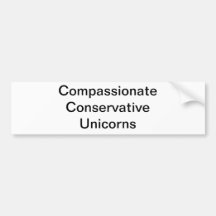 CompassionateConservativeUnicorns Pegatina De Parachoque