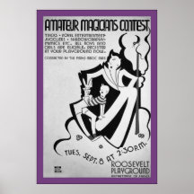 Competencia del mago del vintage poster