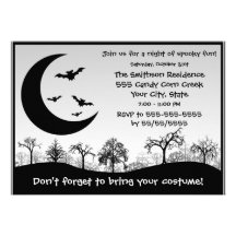 Competencia del traje del fiesta de Halloween blan Invitaciones Personalizada