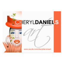 COMPETENCIA: Perfil del arte de Cheryl Daniels Plantilla De Tarjeta De Negocio