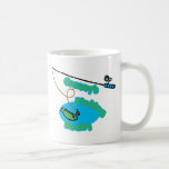 Compinche de la pesca de la abuelita tazas de café