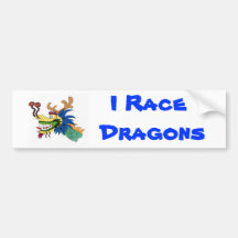 Compito con dragones etiqueta de parachoque