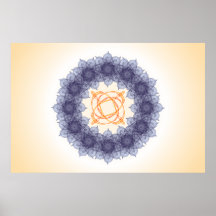 Composición #13 del fractal de la mandala poster