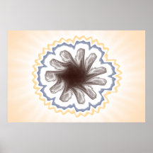 Composición #16 del fractal de la mandala posters