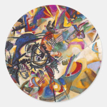 Composición siete de Wassily Kandinsky Pegatinas Redondas