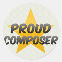 Compositor orgulloso pegatina