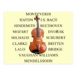 Compositores del Violist Tarjetas Postales