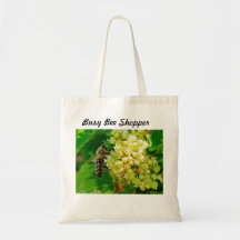 Comprador de la abeja ocupada bolsa lienzo