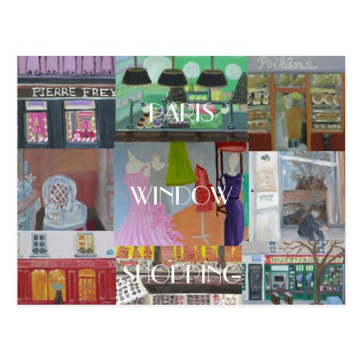 COMPRAS DE LA VENTANA DE PARÍS TARJETAS POSTALES