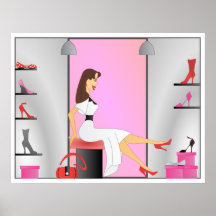 Compras del zapato impresiones