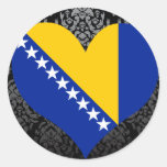 Compre la bandera de Bosnia y Herzegovina Pegatinas Redondas