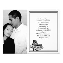 Compromiso del boda del destino de Las Vegas Invitacion Personalizada