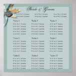 Compromiso del boda del país del gris azul poster