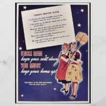 Compromiso del tiempo de guerra de los arrendatari tarjeta publicitaria