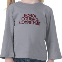 Compromiso del valor del honor camisetas