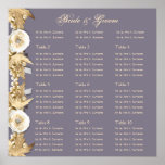 Compromiso poner crema de marfil púrpura del boda posters