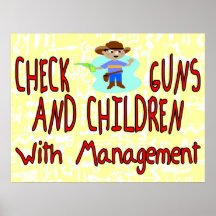 Compruebe los armas y a los niños poster