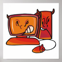 computadora de escritorio diabólica poster