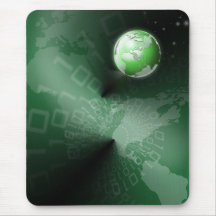 Comunicaciones globales verdes tapete de raton