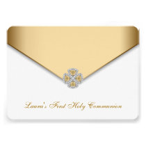 Comunión santa de los chicas blancos del oro prime invitaciones