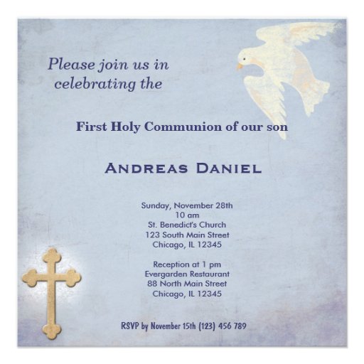 Comunión santa invitaciones personalizada