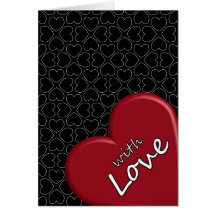 con el amor - tarjeta de felicitación de la tarjet