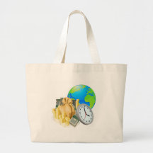 Concepto del negocio del tiempo del dinero del glo bolsa de mano