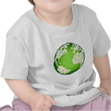 Concepto floral del globo de la flor camiseta