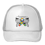 Conciencia de la mariposa del tatuaje - autismo gorras de camionero