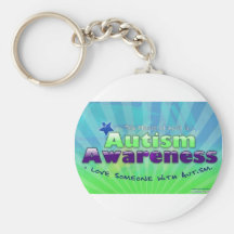 Conciencia del autismo llavero personalizado