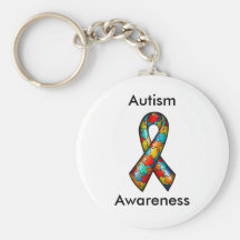 Conciencia del autismo llaveros