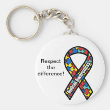 Conciencia del autismo llaveros