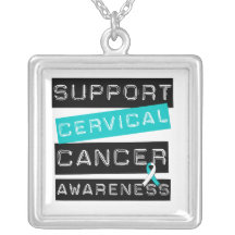 Conciencia del cáncer de cuello del útero de la ay collar personalizado