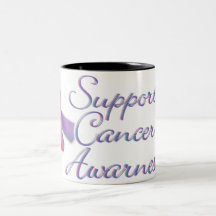 CONCIENCIA DEL CÁNCER DE LA AYUDA TAZAS DE CAFÉ