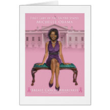 CONCIENCIA DEL CÁNCER DE PECHO DE MICHELLE OBAMA TARJETAS