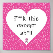 ¡Conciencia del cáncer de pecho - el cáncer es gro Posters