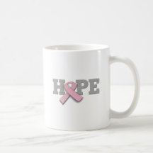 Conciencia del cáncer de pecho - esperanza rosada  taza de café