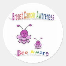 Conciencia del cáncer de pecho pegatina redonda