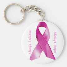 Conciencia del cáncer de pecho, siempre esperanza llaveros personalizados