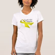 Conciencia del cáncer testicular de la cinta de vo camiseta