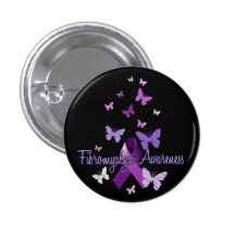 Conciencia del Fibromyalgia (cinta y mariposas) Pins